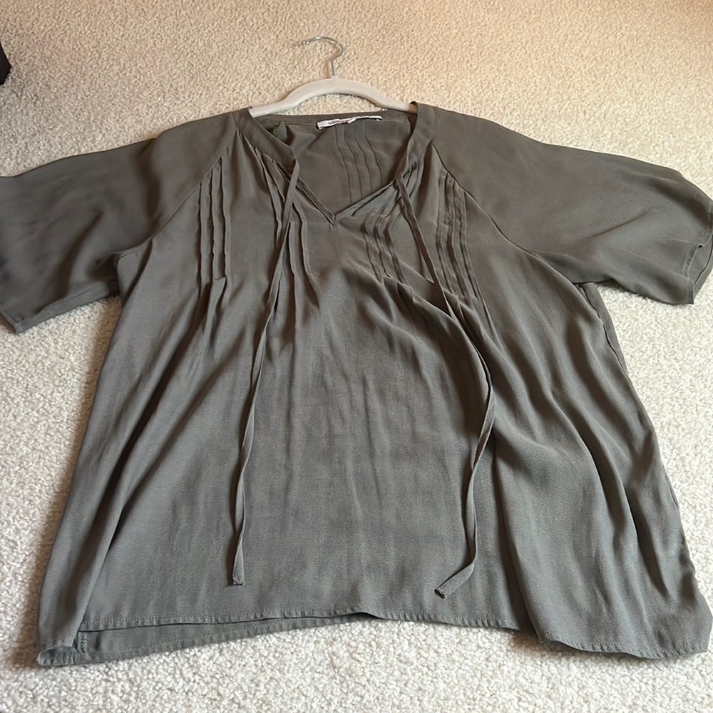 Army green blouse, size M
